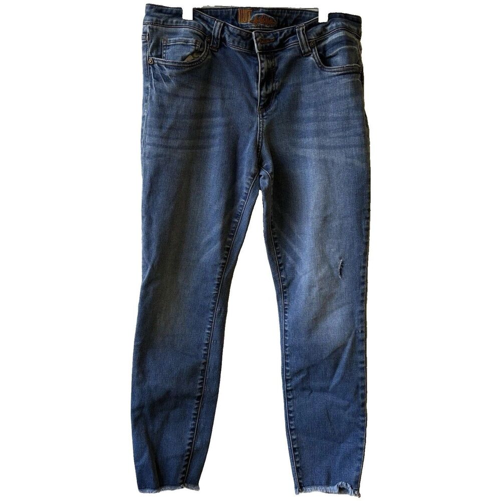 Kut from the Kloth Women’s Blue Medium Wash Denim Jeans Pockets Size 12